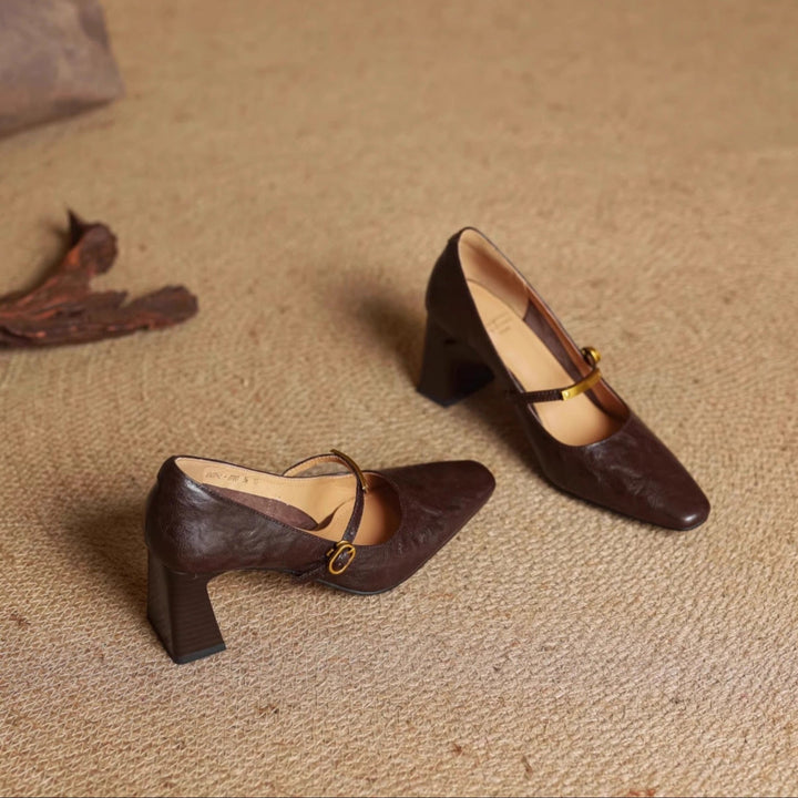 Elise | Classic Block-Heel Mary Jane Heels