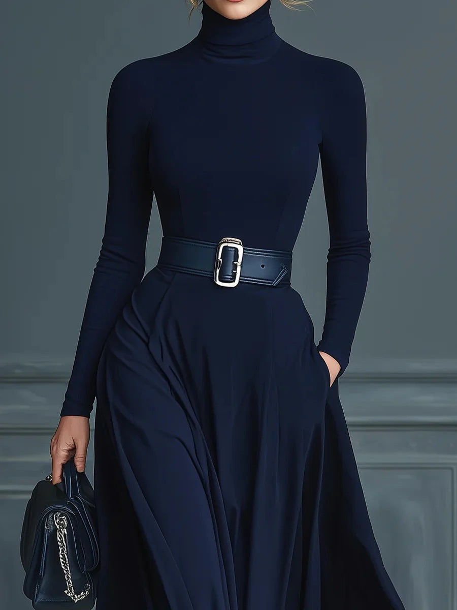 Eleanor | High-Neck Belted Maxi Dress