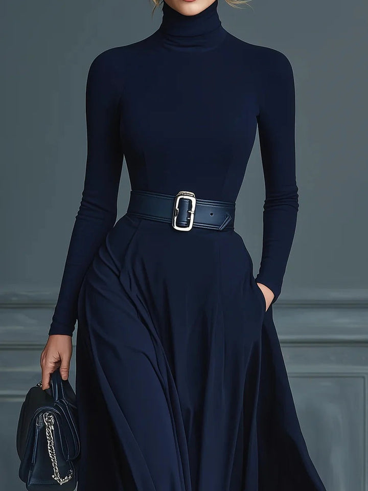 Eleanor | High-Neck Belted Maxi Dress