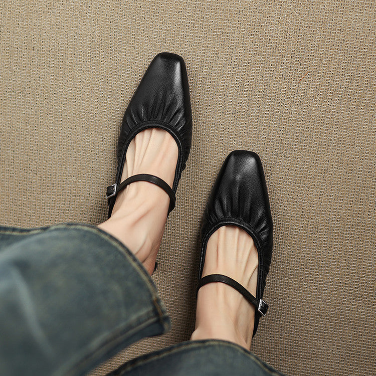 Elsa | Ruched Strap Mules