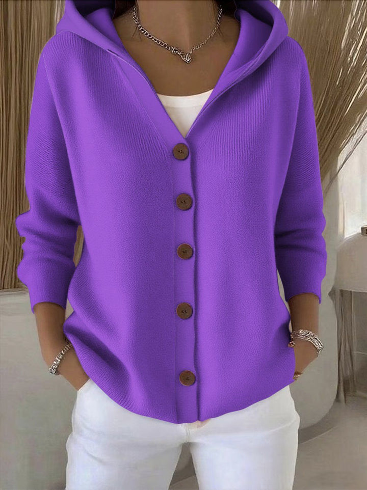 Clara | Relaxed Hooded Button-Up Cardigan