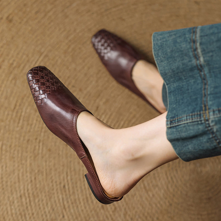 Thea | Woven-Toe Slip-On Mules