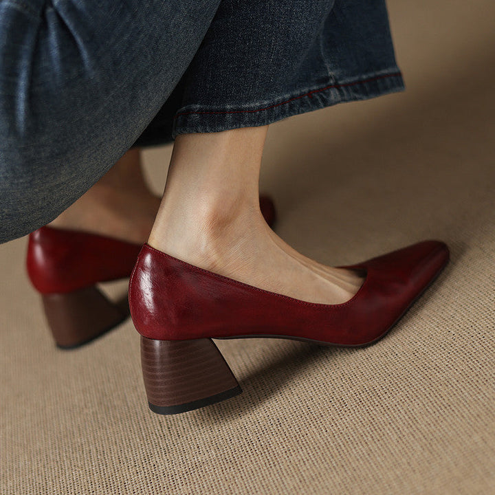 Lila | Pointed Block-Heel Heels