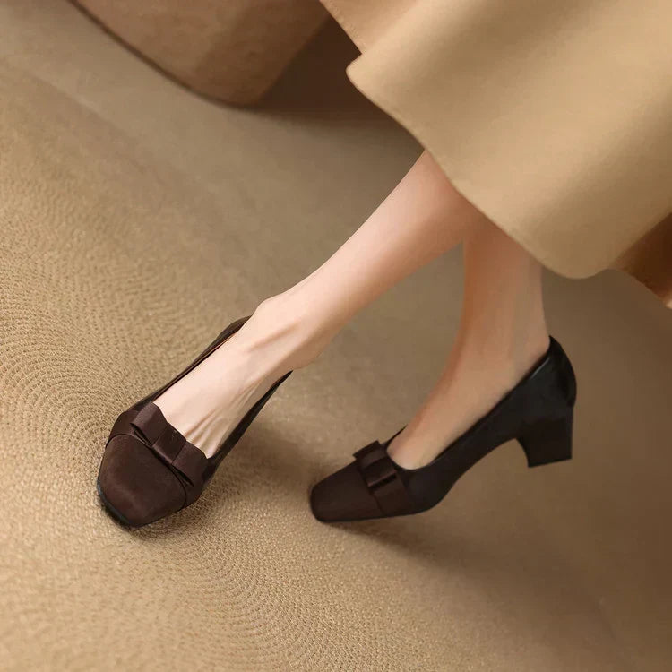 Marnelle | Bow-Front Block Heels
