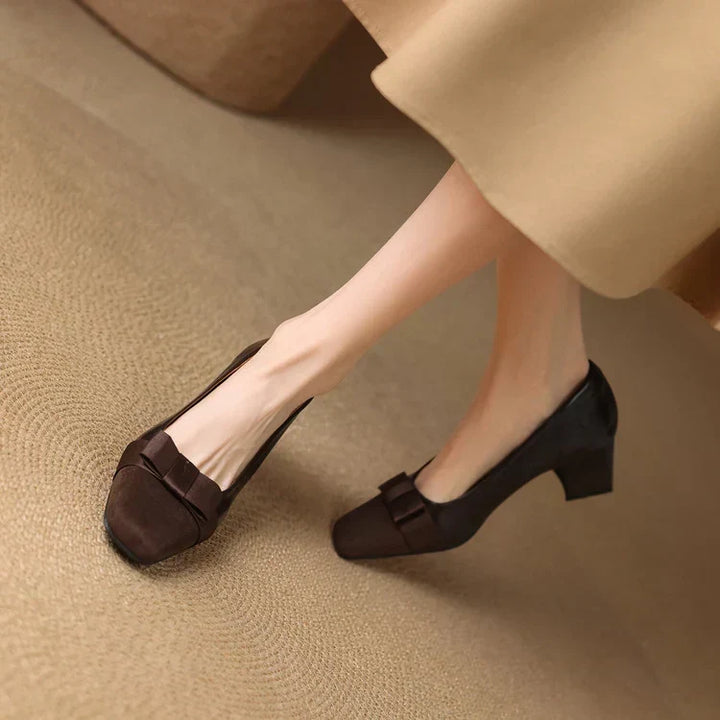 Marnelle | Bow-Front Block Heels