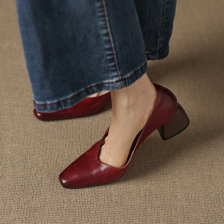 Lila | Pointed Block-Heel Heels