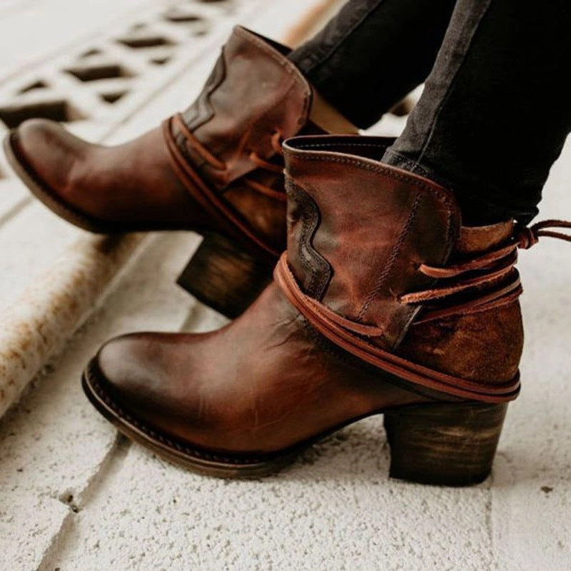 Antonia | Timeless Wrap-Detail Ankle Boots