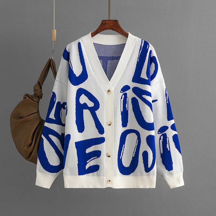 Leona | Lettered Statement Cardigan