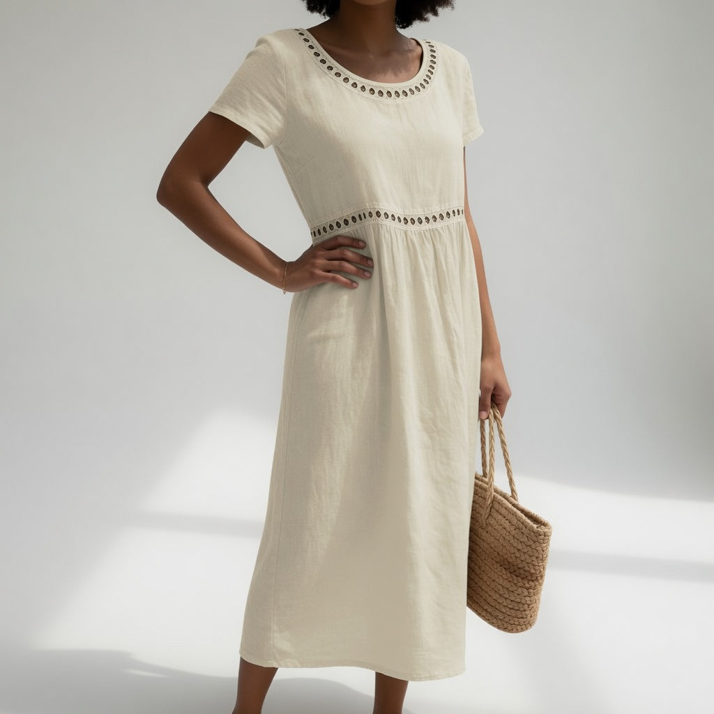 Bronwen | Scalloped Midi Dress