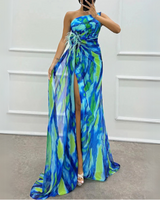 Ainsley | Draped One-Shoulder Evening Gown