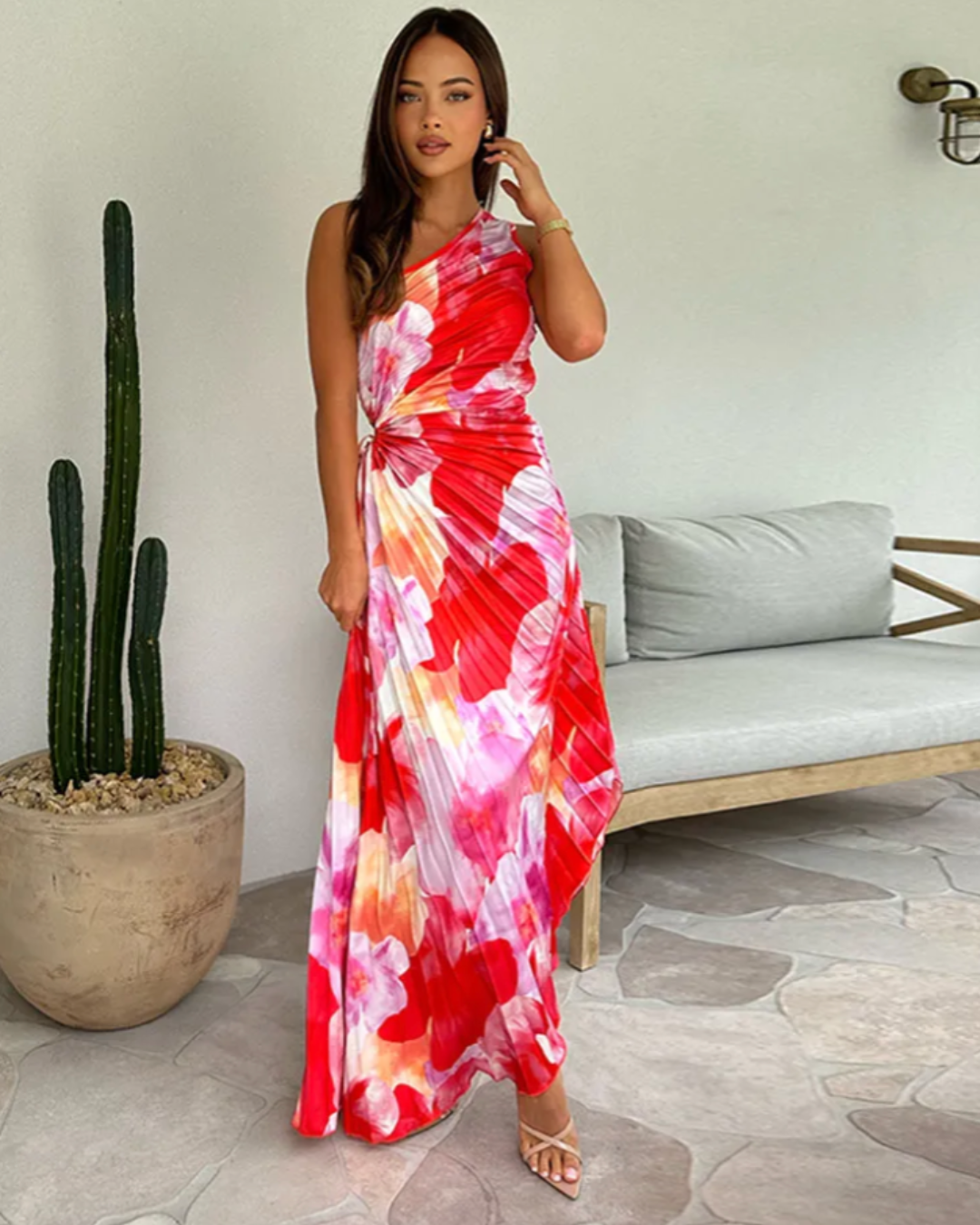 Eleanor | One-Shoulder Floral Maxi Dress