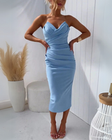 Elise | Draped Midi Dress
