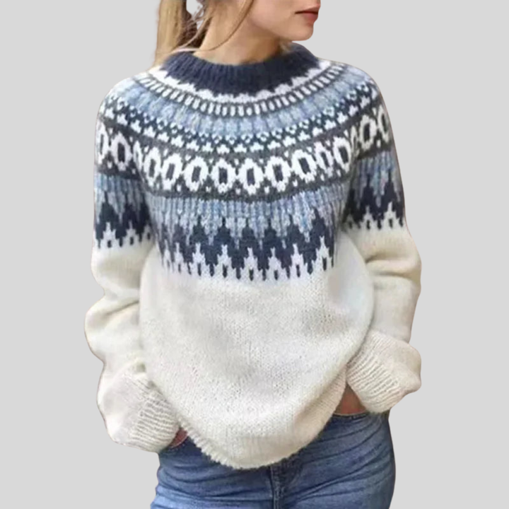 Selene | Nordic Patterned Knit Sweater