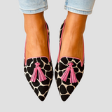 Celeste | Pointed Tassel Loafers