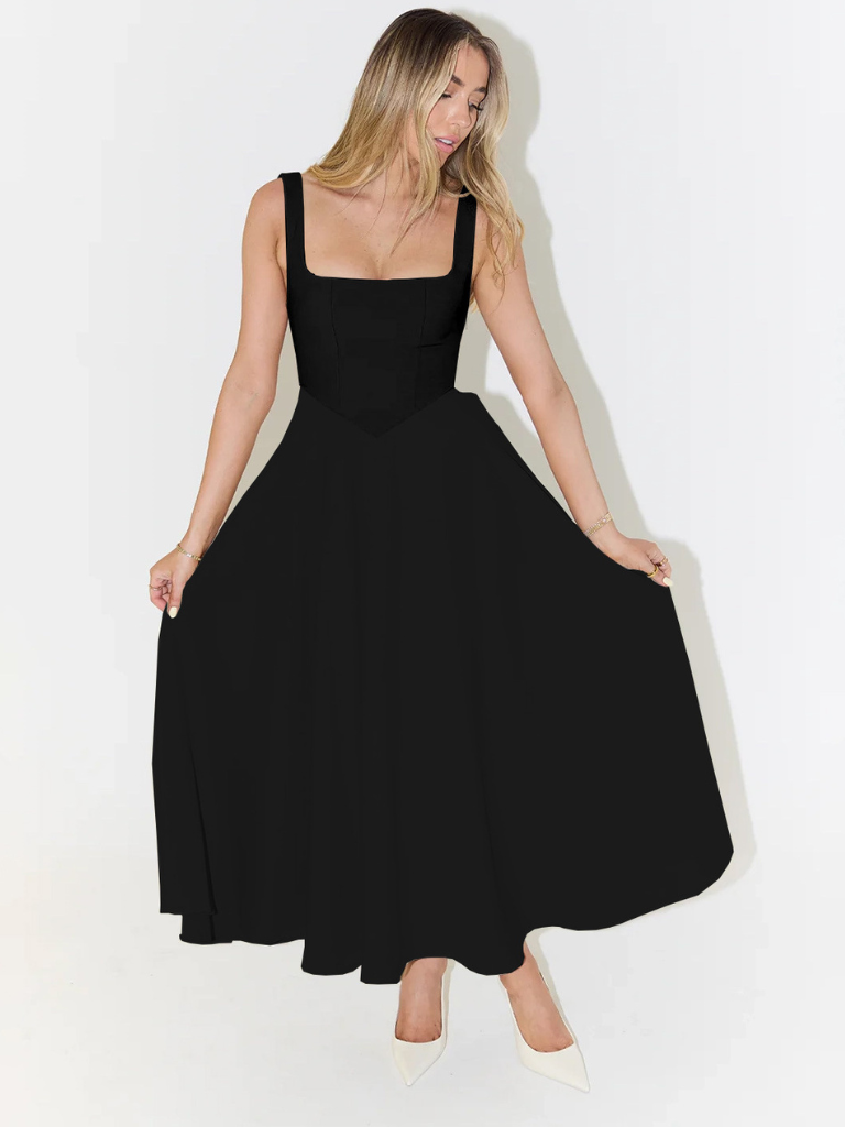 Genevieve | Timeless Fit-and-Flare Midi Dress