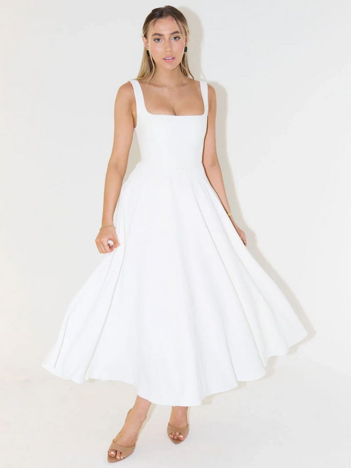 Genevieve | Timeless Fit-and-Flare Midi Dress