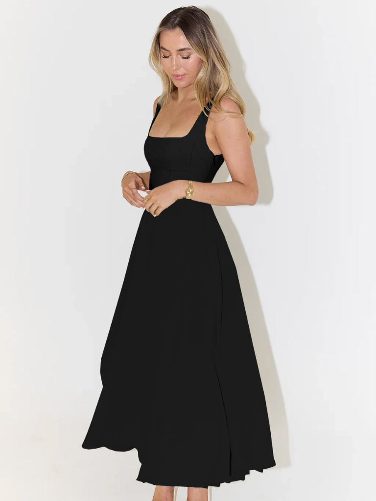 Genevieve | Timeless Fit-and-Flare Midi Dress