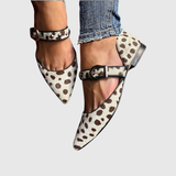 Delia | Pointed Ankle-Strap Flats