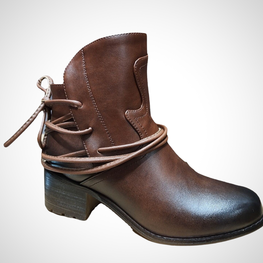 Antonia | Timeless Wrap-Detail Ankle Boots