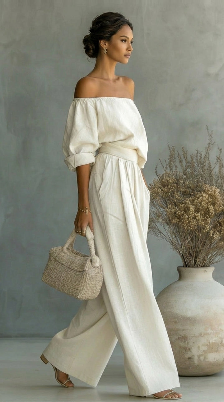Annette | Relaxed Off-Shoulder Two-Piece Set