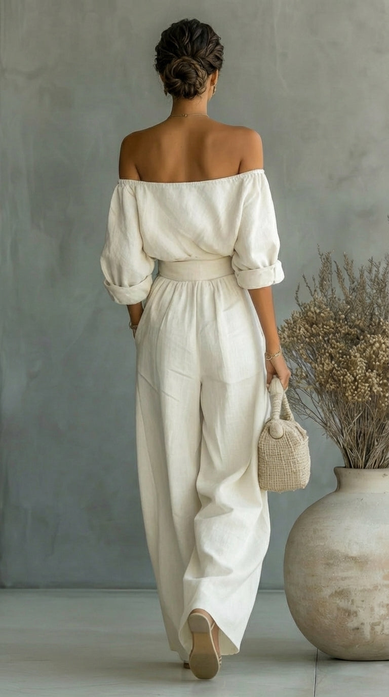 Annette | Relaxed Off-Shoulder Two-Piece Set