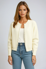 Katherine | Pearl-Trimmed Cardigan