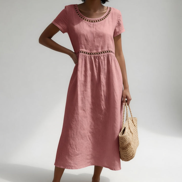 Bronwen | Scalloped Midi Dress