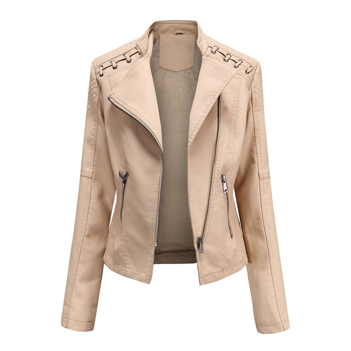 Sophie | Sleek Zip-Up Moto Jacket