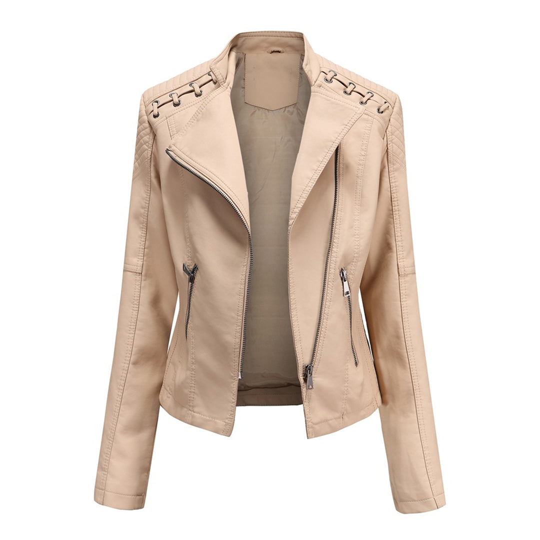 Sophie | Sleek Zip-Up Moto Jacket