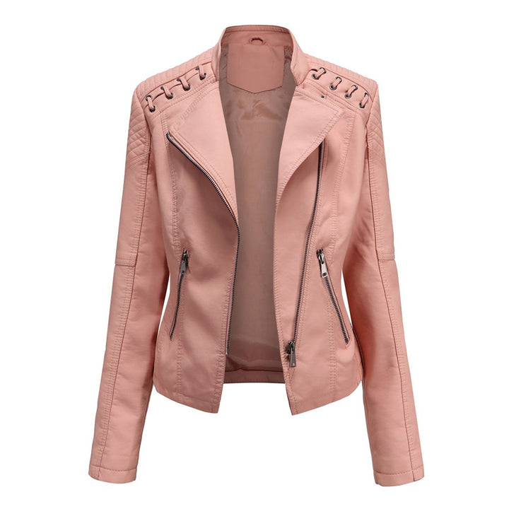 Sophie | Sleek Zip-Up Moto Jacket