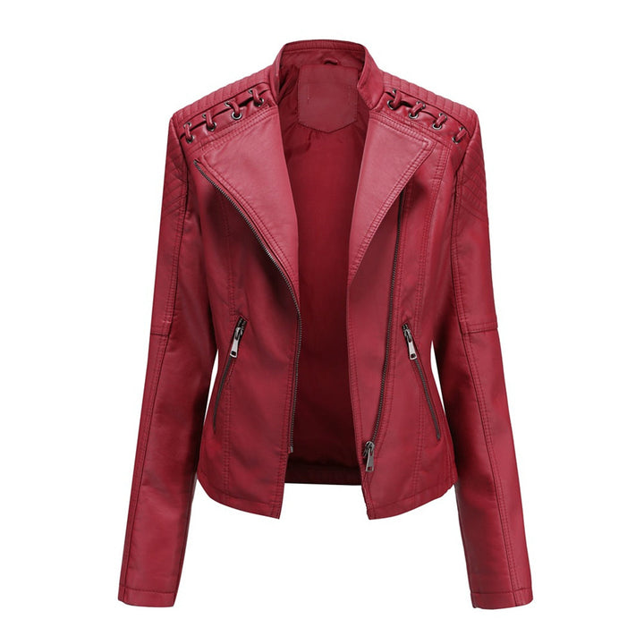 Sophie | Sleek Zip-Up Moto Jacket