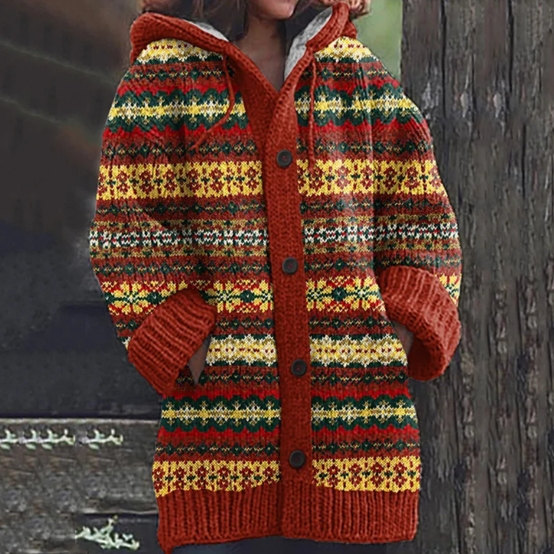 Winona | Hooded Button-Front Cardigan
