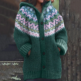 Gwen | Patterned Hooded Cardigan