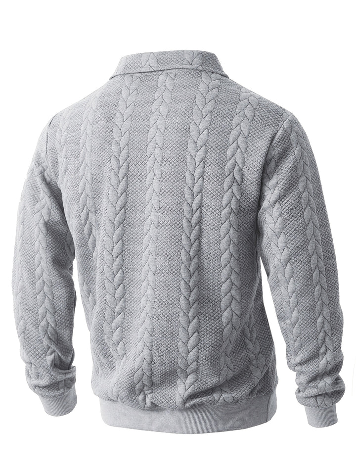 Harvey | Textured Half-Zip Pullover