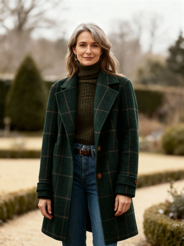 Vanessa | Checked Longline Coat