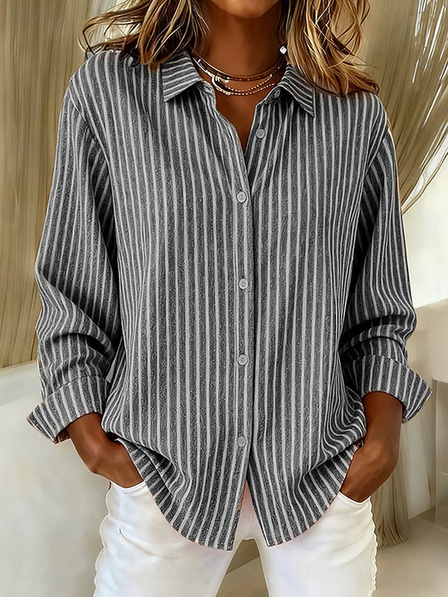 Bethany | Relaxed Striped Button-Down Shirt