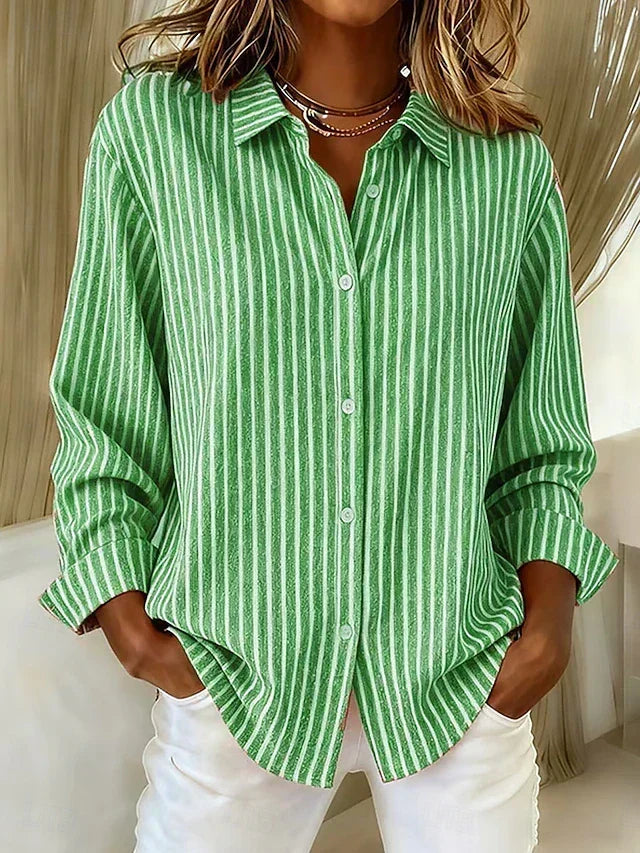 Norah | Relaxed Striped Button-Down Shirt