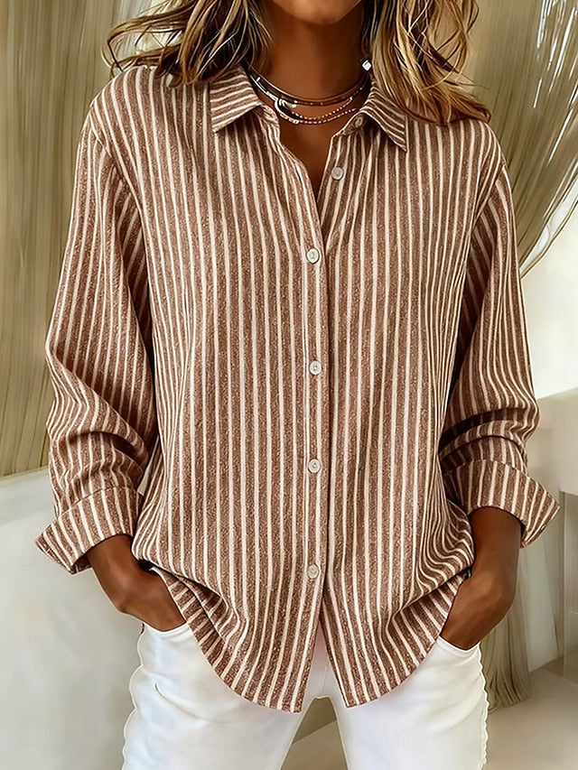 Bethany | Relaxed Striped Button-Down Shirt