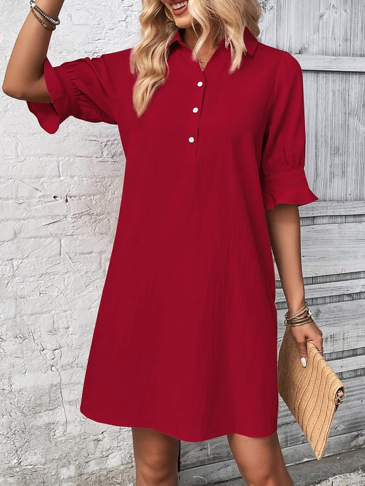 Dorothy | Relaxed Collared Shirt Dress