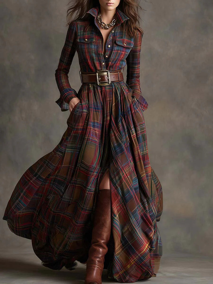 Gwyneth | Timeless Checked Shirt Dress