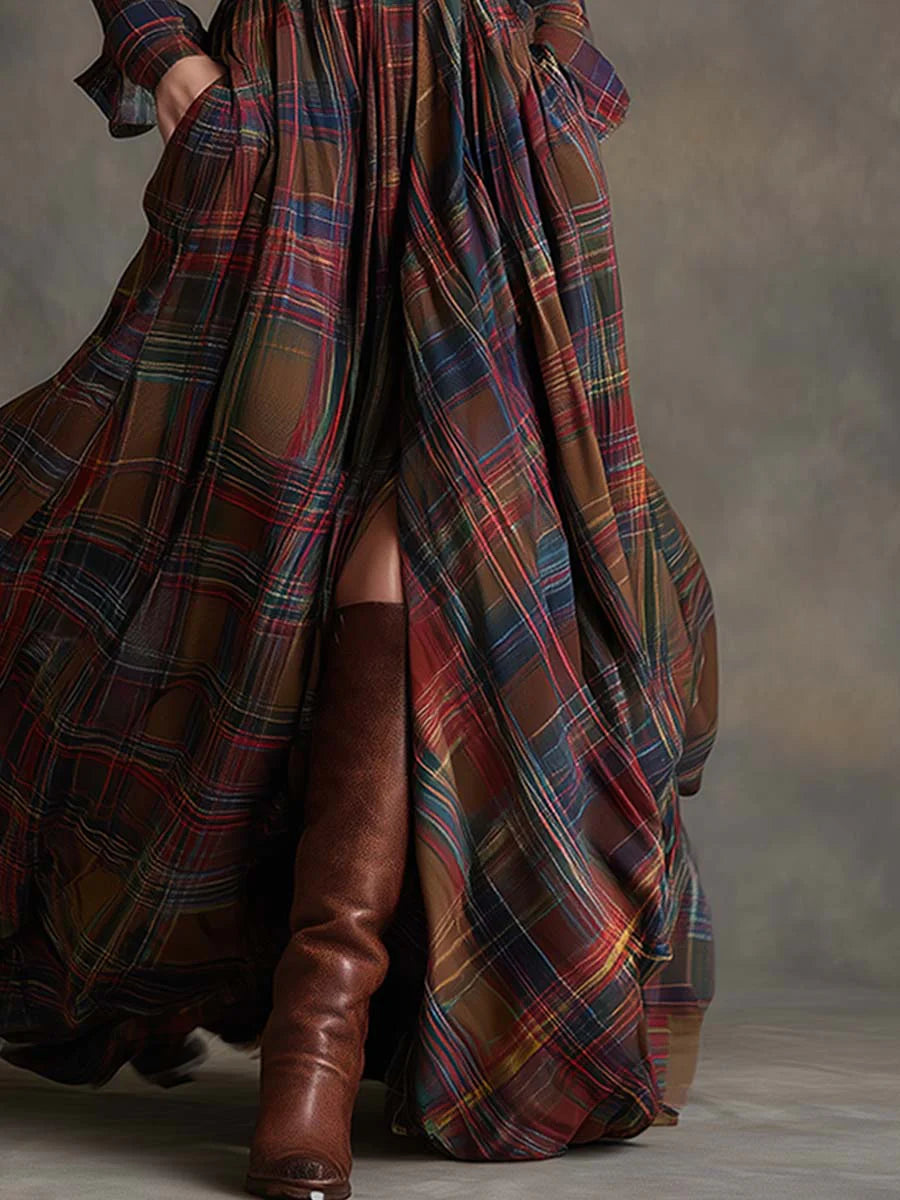 Gwyneth | Timeless Checked Shirt Dress