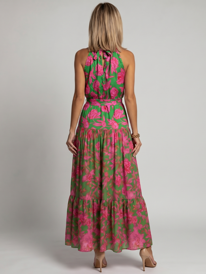Deanna | Floral Halter Maxi Dress