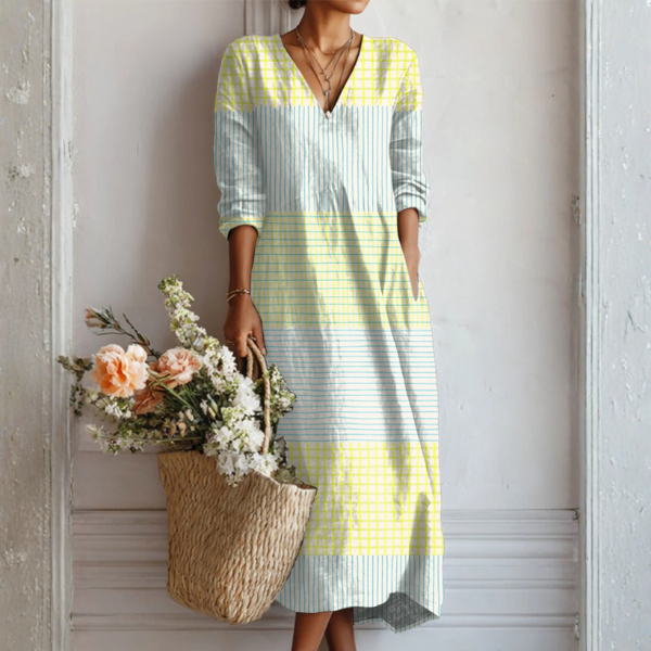 Esther | Relaxed V-Neck Midi Dress