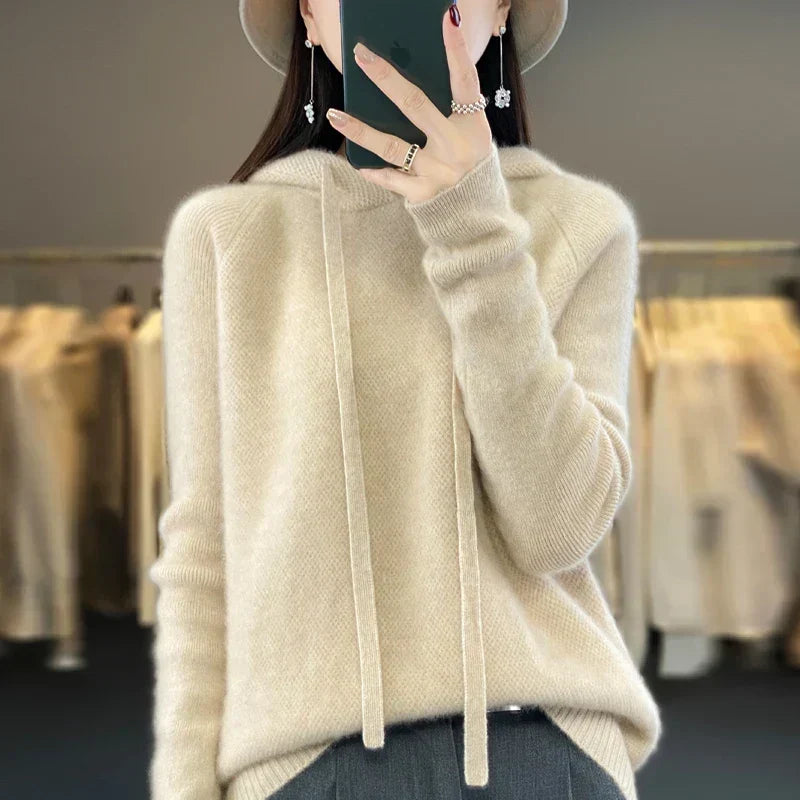 Roselle | Soft Hooded Knit Pullover
