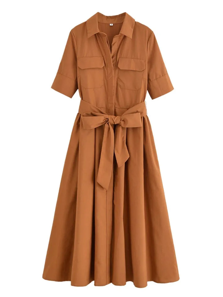 Adelia | Belted Shirt Dress