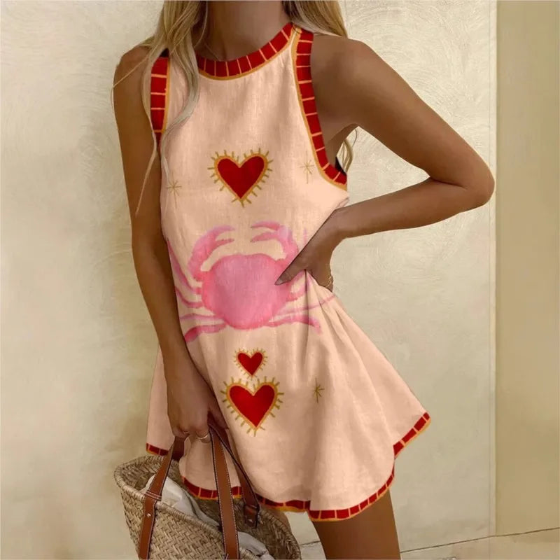 Rhiannon | Playful Sleeveless Summer Dress