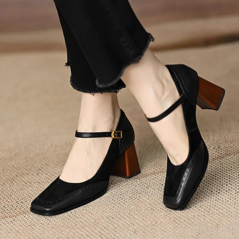 Marguerite | Vintage Buckle Heels