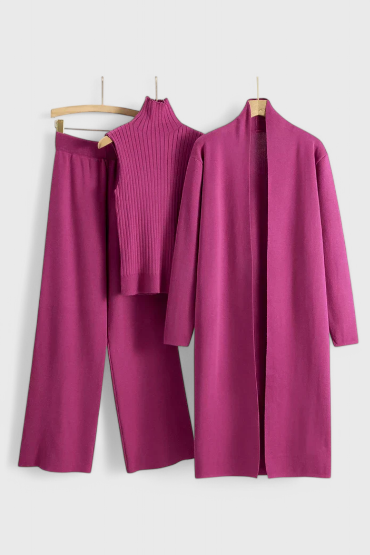 Vesper | Elegant Soft-Knit Three-Piece Set