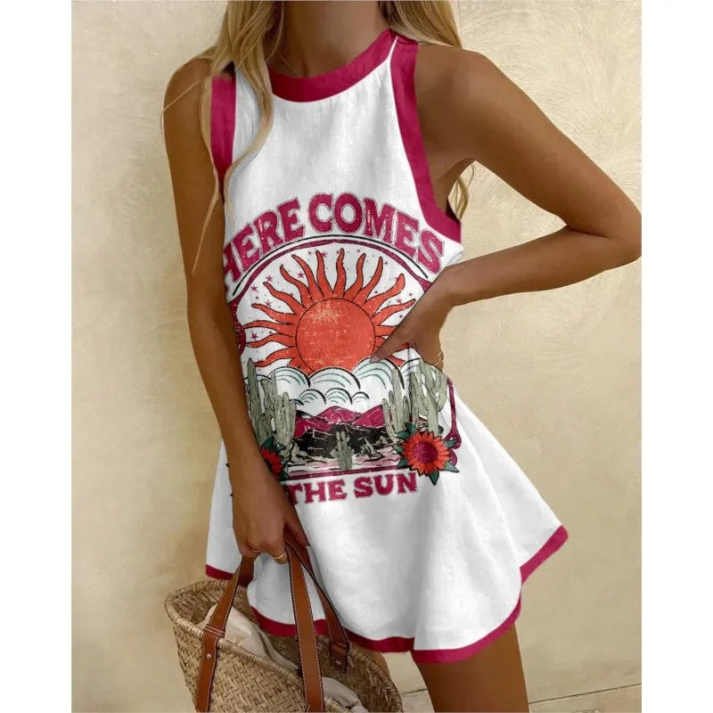 Quinn | Graphic Sleeveless Dress