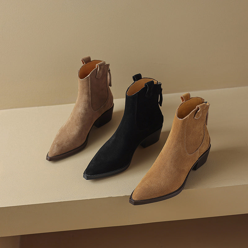 Geraldine | Refined Western Ankle Boots